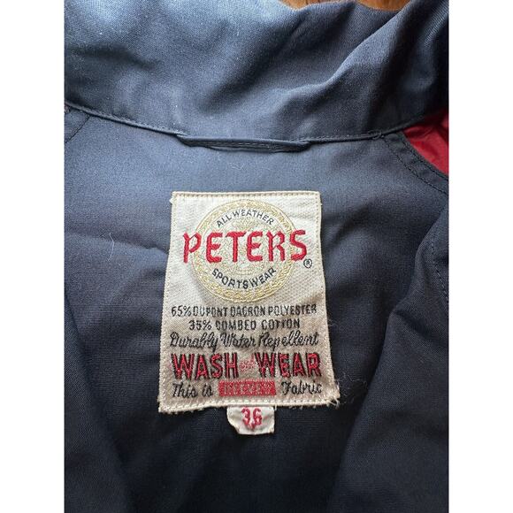 Vintage Peters All Weather Sportswear Jacket Size 36 Hidden Southern Flag Cuffs - Picture 4 of 8